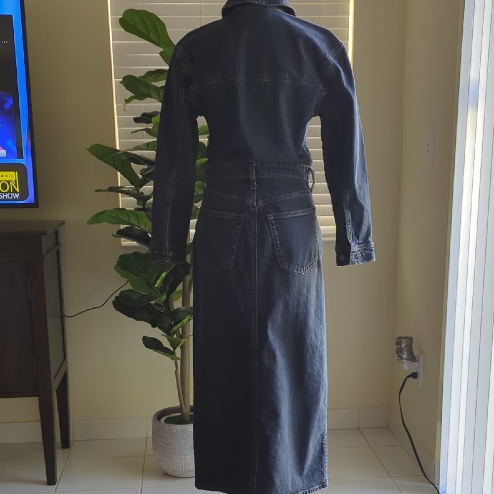 Universal Thread Black Denim Maxi Dress - Picture 2 of 5